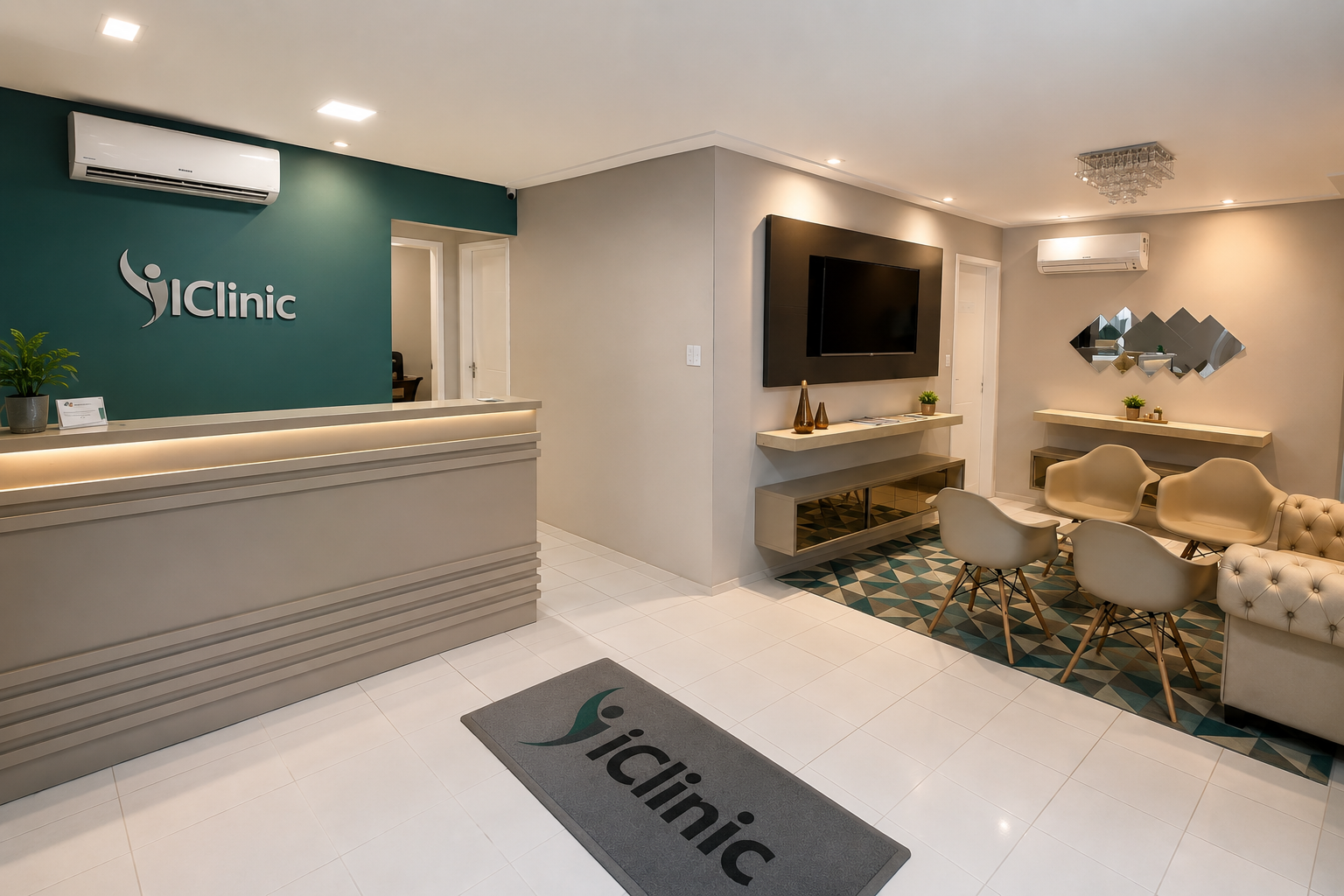 Recepção da iClinic Fortaleza